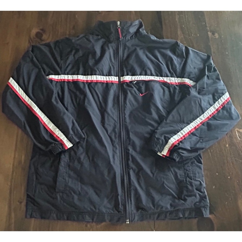 Vintage Nike Tracksuit Set Medium Black Red Nylon Windbreaker Zip Gorpcore 90s
